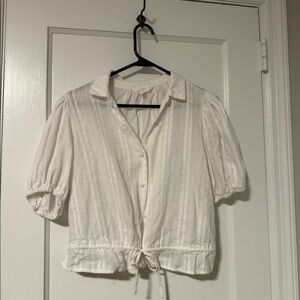 Lauren Conrad white button down blouse